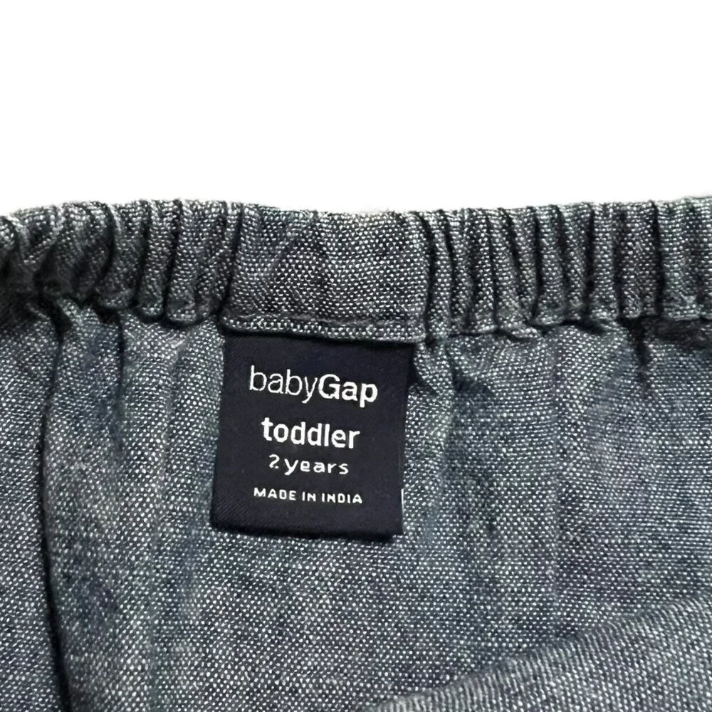 Baby Gap 2Y Chambray Ruffle Bubble Romper